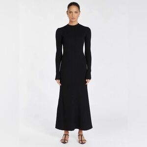 DISSH DONNA BLACK LONG SLEEVE MIDI DRESS SIZE MEDIUM